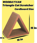 Cat Scratcher Cat Scratching Board - Foldable - Triangle, 6 Usable Sides Scratchers for Indoor Cats, Vertical Cat Scratch Pads(Pack of 3)