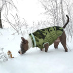 Lelepet Dog Coat Warm Dog Winter Coat Waterproof Dogs Jacket with Harness Built in Reflective Pet Fleece Vest Zip-Up Cold Weather Coats for Large Dogs Turtleneck Windproof Boston Terrier Green Camo L