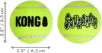 KONG Air Dog SqueakAir Dog Toy Tennis Balls, Medium (6 Pack)