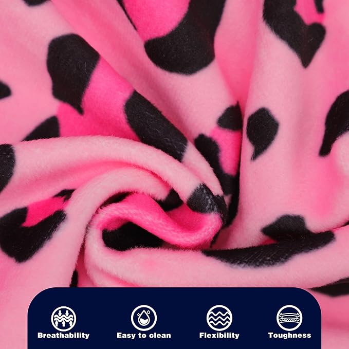 Paiaite Dog Pajamas Onesie: Comfortable Four-Legged Apparel for Small, Medium, & Large Dogs, Polyester Material for Comfort, Wrinkle Resistance, Moisture Wicking, and Stretchiness Pink Leopard L