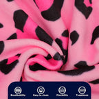 Paiaite Dog Pajamas Onesie: Comfortable Four-Legged Apparel for Small, Medium, & Large Dogs, Polyester Material for Comfort, Wrinkle Resistance, Moisture Wicking, and Stretchiness Pink Leopard XS