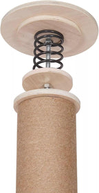 Cat Trees Tower for Indoor 5Tier Cats Scratching Post Adjustable Height Shelves Multifunctional Kitten Furniture Floor-to-Ceiling Wooden Climbing Sisal Rope Scratcher 100.4-104.3In Home Pet Shop