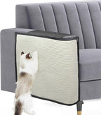 Upgraded Cat Scratch Furniture Couch Protector with 27.6’‘L*19.6’‘W Natural Sisal for Protecting Large Area Couch Sofa Chair,Couch Corner Cat Scratcher(Dark Grey/Right Handed)