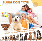Interactive Plush Dog Squeaky Toys Fun Puppy Toy with Crinkle Paper for Interactive Chew and Play Beat Boredom with This Dog Puzzle Toy for Small Medium Large Dogs