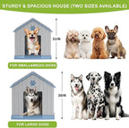 EasyUp Dog House Outdoor Indoor,Dog House Weatherproof Resin Shelter with Air Vents and Elevated Floor for Small Medium Large Dogs,Easy Clean and Assemble(31.18 * 33.7 * 32.52in, Blue)