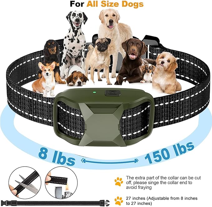 Dogs Training Collar 1968FT Dog Training Collar with Remote, IP67 Waterproof Rechargeable Collar with 4 Training Modes (Beep&Vibration but Fully Safe for Pets) for Small Medium Large Dogs