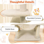 Tangkula 58 Inch Cat Tree Tower, Multi-Level Cat Tower with Sisal Scratching Posts, Padded Top Perch, Condo & Hammock, 3 Hanging Balls, Jumping Platforms for Indoor Cats (Beige)
