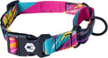 Wolfgang Heavy Duty Martingale Dog Collar with Quick Release Nylon Buckle for Walking & Training, FuzzyTails Print, Small