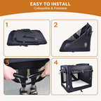 JESPET Soft Dog Crates Kennel for Pets, 3 Door Soft Sided Folding Travel Pet Carrier with Straps and Fleece Mat for Dogs, Cats (Graphite Black, Large(30" L x 21" W x 23" H))