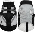 IECOii Warm Small Dog Coat Harness with D Ring -Black,Small- Zip Small Dog Jacket Winter Reflective, Fleece Lined Dogs Snowsuit Snow Jacket,Pet Clothes for Small Dogs Yorkshire Terrier Bichon Shih
