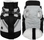 IECOii Warm Small Dog Coat Harness with D Ring -Black,Small- Zip Small Dog Jacket Winter Reflective, Fleece Lined Dogs Snowsuit Snow Jacket,Pet Clothes for Small Dogs Yorkshire Terrier Bichon Shih
