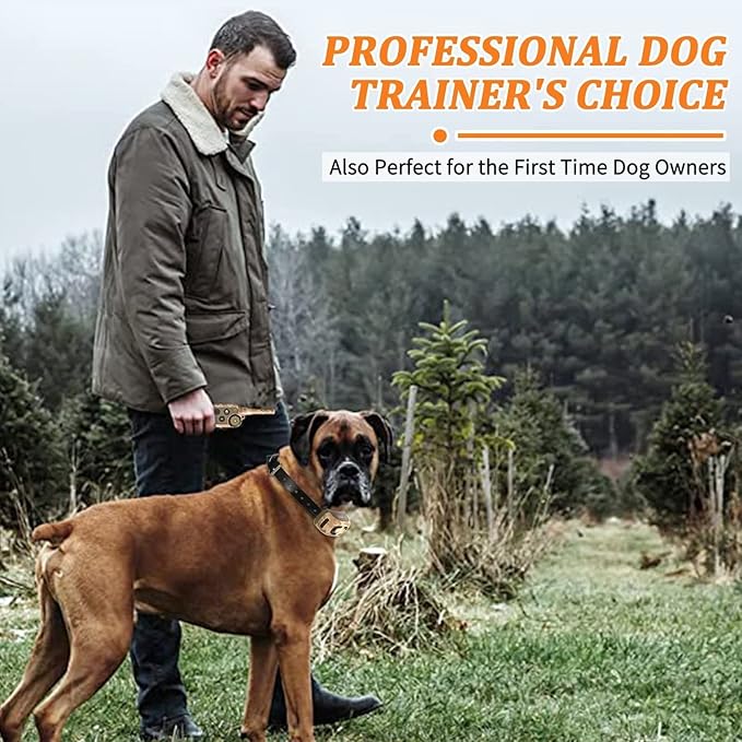 Electric Shock Collar - Dog Training Collar with Remote 2000ft, Waterproof Dog Shock Collar for Medium Large Dogs with Strong Vibration&Beep, Rechargeable E Collar with 2 Collar Straps (Desert Camo)