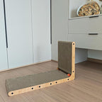 Large Cat Scratcher & Scratching Post, 27.6" Tall L-Shape Cat Scratch Board & Pad for Indoor Cats, Leans Against Wall & Sofa, High-Strength Cardboard with Bell, Catnip & Teaser Wand