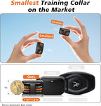 Tiniest Dog Shock Collar, Lightest Dog Training Collar with Remote for Small Dogs 5-15lbs & Medium Large Dogs/Puppies, Waterproof, Rechargeable, 1300ft Range (Orange&Ultra Tiny)