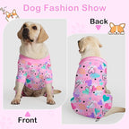 Glittme 2PACK Dog Pajamas Soft Dogs Clothes for Small Medium Dogs Elastic Cats Apparel Breathable Dog Pjs for Puppy