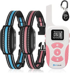 2-in-1 Bark Collar & Shock Collar for Dogs, 3300Ft Dog Training Collar with Remote 2 Pack - Anti Bark/Beep/Vibration/Shock 4 Modes, IP67 Smart Dog E Collar with 5 Adjustable Sensitivity for All Breeds