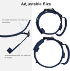 DAGANXI Tactical Dog Collar, Adjustable Military Training Nylon Dog Collar with Control Handle and Heavy Metal Buckle for Medium and Large Dogs, with Patches and Airtags Case (Midnight Blue, XL)