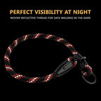 BronzeDog Rope Pro Training Dog Collar Braided No Pull Quick Release Round Lead Collars for Dogs Small Medium Large Puppy (S - 17.7" Long, Orange)