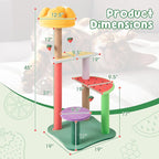 Tangkula Fruit Cat Tree, Multi-Level Cute Cat Tower with Scratching Posts, Padded Top Perch, Strawberry Dangling Balls, Watermelon & Lemon Shaped Platform, Chic Cat Tree for Indoor Cats
