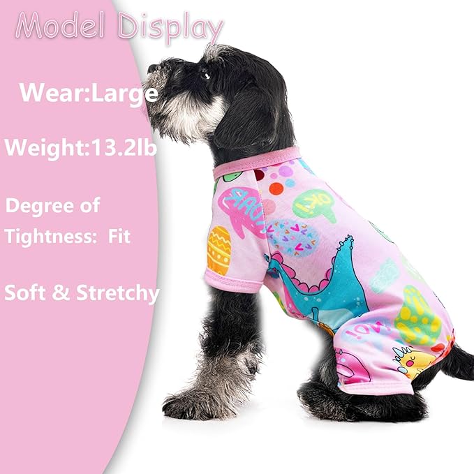 Dog Pajamas Spring Summer Dog Clothes for Small Medium Dogs Girl Boy Cute Soft Puppy Pjs Clothes Doggie Onesies Cat Pet Jammies Outfit (X-Small)