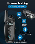 ABBIDOT Shock Collar for Dogs - 3500FT Dog Training Collar with Remote，IPX7 Waterproof & 4 Training Modes, Safety Lock & Night Vision Light，Rechargeable E-Collar for All Breeds