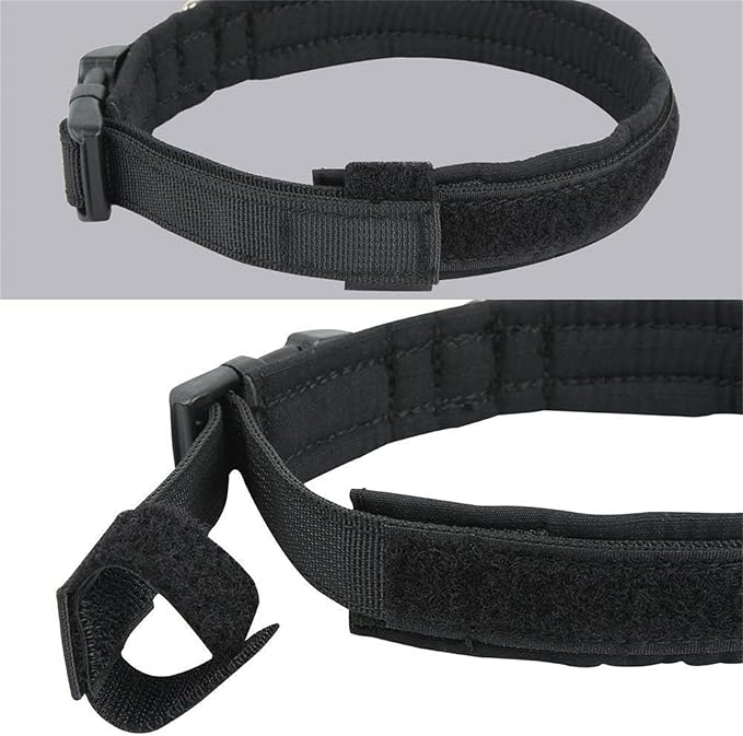 EXCELLENT ELITE SPANKER Nylon Puppy Dog Collar Adjustable Soft Padded Collar Heavy Duty Quick-Release Buckle Lightweight No-Choke for Small Medium Dogs(BLK,XS)