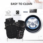 Geyecete Warm Waterproof Winter Dog Coat With Harness Traction Belt - Pet Outdoor Jacket for Autumn and Winter - Medium, Small Dogs - Black-M