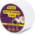 ATack Cat Anti-Scratch Training Tape, Residue-Free and Removable, Clear, 2.5-Inches x 20 Yards, Kitty Scratch Deterrent, Prevention Tape and Protector for Leather Couch, Furniture, Door
