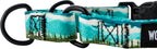 Wolfgang Heavy Duty Martingale Dog Collar with Quick Release Nylon Buckle for Walking & Training, GreatEscape Print, Medium