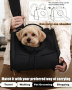Pet Dog & Cat Chest Carrier Backpack,Adjustable Ventilated Carrier for Small Dogs Cats,Front Facing Puppy Carrier Backpack,Lightweight Doggy Backpack for Travel Hiking Outdoor (Black)