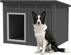 Bifanuo Dog House Outdoor Indoor for Large Dog - Weatherproof & Removable Roof, Easy Assemble and Clean for Medium to Large Dogs(Black, 41.2" L x 31" W x 31.5" H)