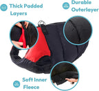 Gooby Padded Vest Dog Jacket - Purple, X-Large - Warm Zip Up Vest Fleece Jacket with Dual D Ring Leash Water Resistant for Small to Medium Dogs