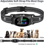 My Pet Command 2-1 Dog Bark Collar with 300Ft Fob Remote Tag. Smart AI Anti Barking Training Rechargeable 5 Sensitivity Levels, Beep Vibration, Shock (Optional). L,M,S Dogs Waterproof 2 Collar Kit