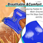 BARKBAY Dog Harness No Pull Mesh for Large Dogs - Adjustable, Reflective, Comfortable, No Choke, Heavy-Duty - Perfect for Outdoor Training, Walking, and Hiking-Strong&Durablee- XL & Sapphire Blue Mesh