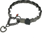 Herm Sprenger NeckTech Sport Dog Training Prong Collar with ClicLock Buckle on The Side No-Pull Collar with Swivel D-Ring Made in Germany (Black Stainless Steel, 23in (Neck Size up to 20in))