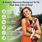 EcoBark Rapid Fastener Super Comfort Fully Adjustable Double Padded Step in Dog Harness (X-Large, Red)