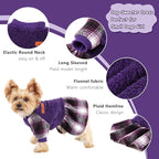 Dog Sweater Dog Clothes for Small Dogs Boy Girl Fall Puppy Dress Warm Fleece Chihuahua Yorkie Teacup Doggie Sweaters Dresses Doggy Sweater for Small Dogs Girl Cat Outfit, Purple, S