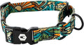 Wolfgang Heavy Duty Martingale Dog Collar with Quick Release Nylon Buckle for Walking & Training, WildWolf Print, Medium