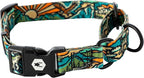 Wolfgang Heavy Duty Martingale Dog Collar with Quick Release Nylon Buckle for Walking & Training, WildWolf Print, Medium