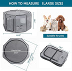 Petsfit Portable Dog Playpen for for Large Dogs/Cat/Rabbit/Chick, with Water Bottle Holder and Carrying Case, for Travel/Indoor/Outdoor Use, Large (45.5"x45.5"x28.5")