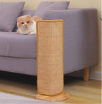 SHENGOCASE 24.5" Tall No Drilling Wall Sofa Couch Corner Cat Sisal Scratcher,Scratching Post,Replaceable Sisal Scratch Pad Mat, Couch Protector