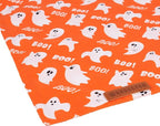 ADOGGYGO Halloween Dog Bandana, Spider Web Ghost Pet Scarf, Premium Durable Fabric, Orange Halloween Bandanas for Medium Large Dogs Pets (Large)