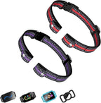 Aikko 2 Pack Dog Training Collar Replacement Strap - Adjustable Nylon Strap with Quick Release Buckle for Universal Shock/Bark/Fence E-Collars (Red & Purple)