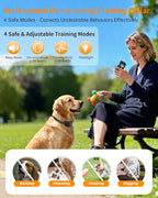 Dog Shock Collar with Remote Control – Shock Collar for Dogs 10–120 lbs, 2000FT Long Range IPX7 Waterproof Rechargeable Dog Training Collar with 4 Safe Modes Beep Vibration Shock & Flashlight Blk