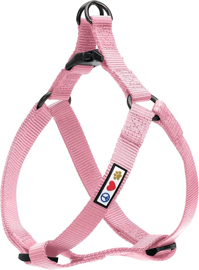Pawtitas Solid Step-in Dog Harness – Adjustable No-Pull Vest for Puppies to Seniors, Safe & Comfortable XS Millennial Pink