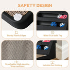 Cat Scratching Board Kitten Scratching Ball Wall Scratchers for Indoor Cats L Shaped Cat Scratcher Cats with Scratcher Pads Black