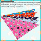 10PCS Dog Bandanas Paw Print for XXS XS Small Dog Triangle Bibs Head Scarves for Boys and Girls Grooming Accessories Costume