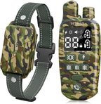 Shock Collar for Dogs, Dog Training Collar, 4500 FT Bark Collar Rechargeable Electric Collar with Recording & Calling & Vibration & Shock for All Breeds (Camouflage)