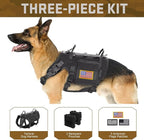 Forestpaw Dog Harness Medium Sized,Tactical Dog Harness with Handle,No Pull Military Style Service Dog Vest with Pockets Adjustable for Medium Dogs,Black,Chest 19.5-41.5"