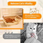 Cat Scratcher Bed - 31.5 inch Cat Scratching Pad with Large Cats Hammock Sisal Scratch Post Toy Ball,for Indoor Cats Scratching Pad, Protects Furniture,Kittens Gifts